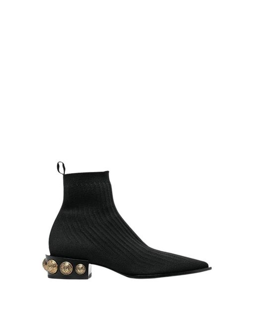 Balmain Black Heeled Boots