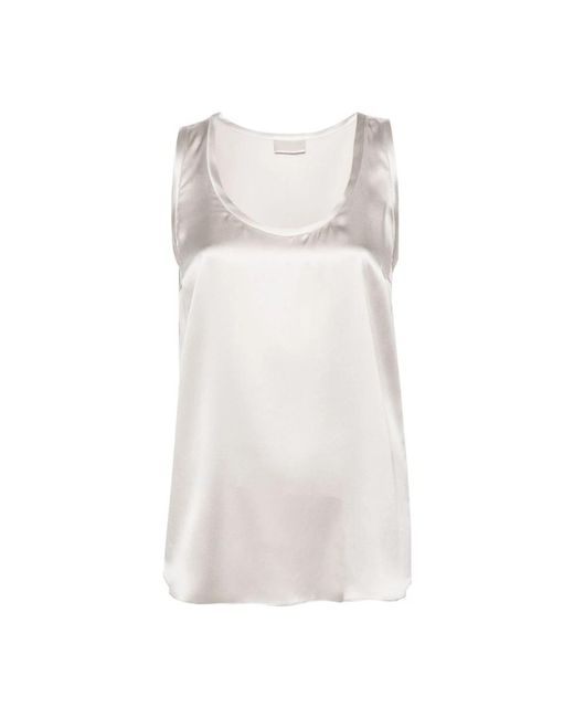 Brunello Cucinelli White Sleeveless Tops