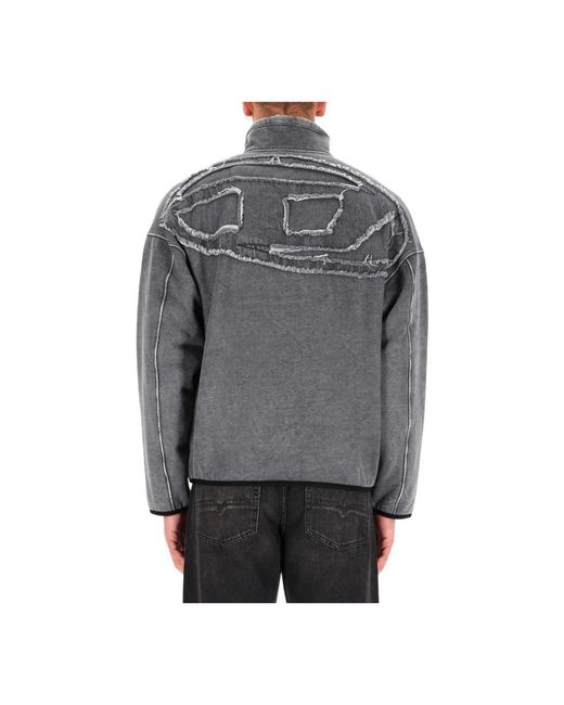 DIESEL Gray Light Jackets for men