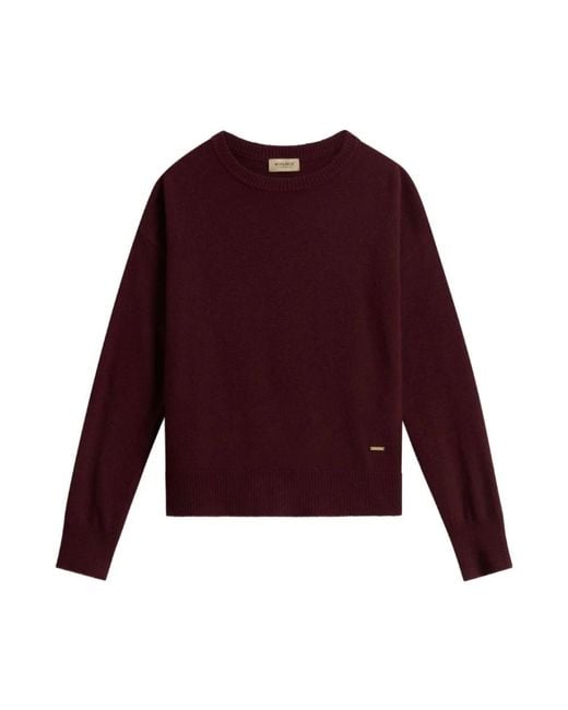 Woolrich Round-Neck Knitwear in het Purple