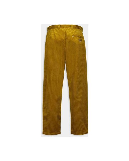 Prada Green Straight Trousers for men