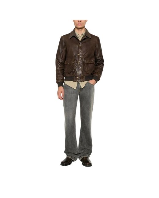 The Jack Leathers Brown Bomber Jackets for men