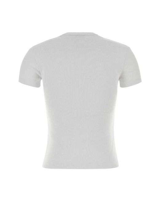 Off-White c/o Virgil Abloh Stamp Rib Basic Tee in het White