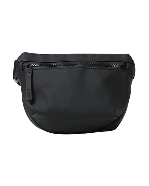Rains Black Belt Bags for men