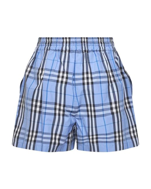 Burberry Blue Short Shorts