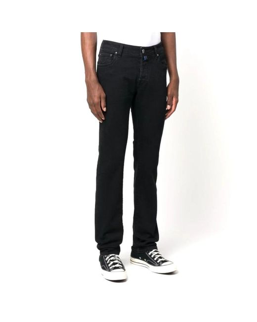 Jacob Cohen Black Straight Jeans for men