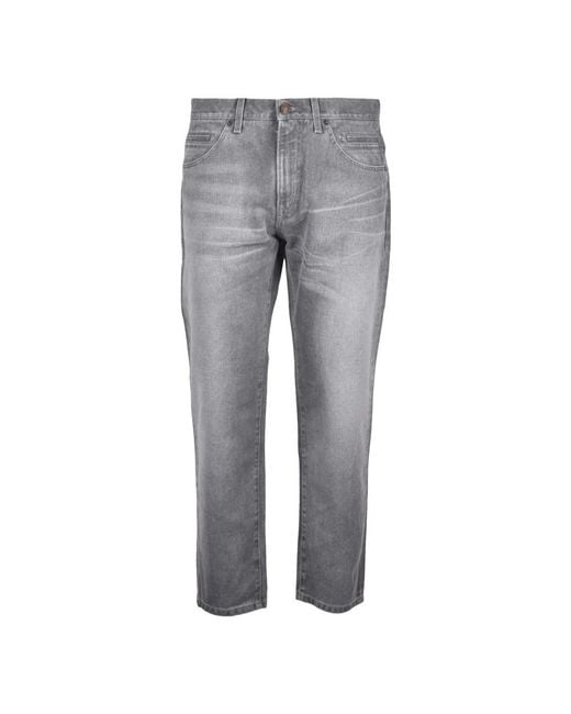 Dolce & Gabbana Gray Straight Fit Jeans for men
