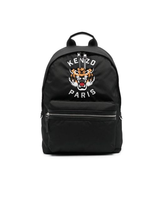 KENZO Varsity tiger bestickter rucksack schwarz,backpacks in Black für Herren