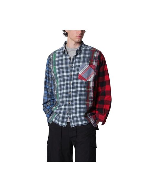 Needles Blue Casual Shirts for men
