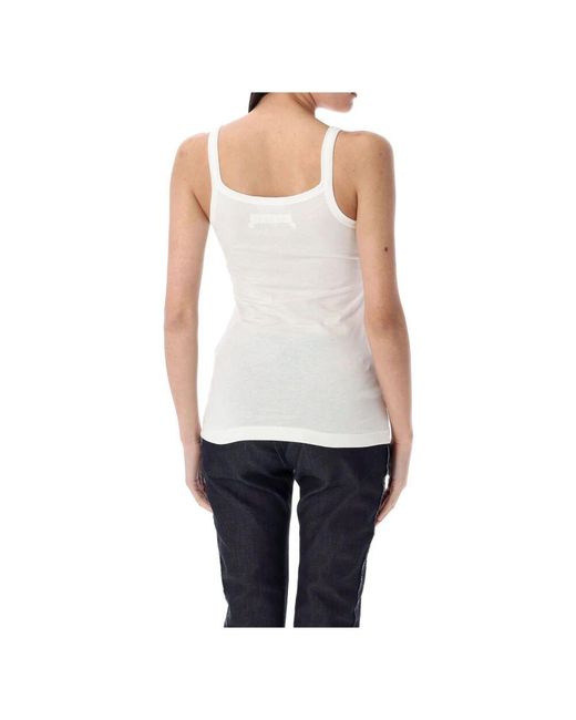 Marni Red Weißes Fawn Print Tank Top