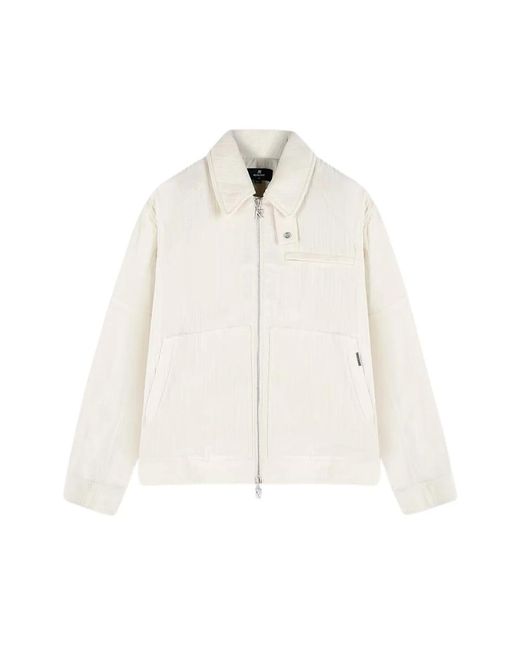 Represent Gekreukelde Truckerjas in het White voor heren
