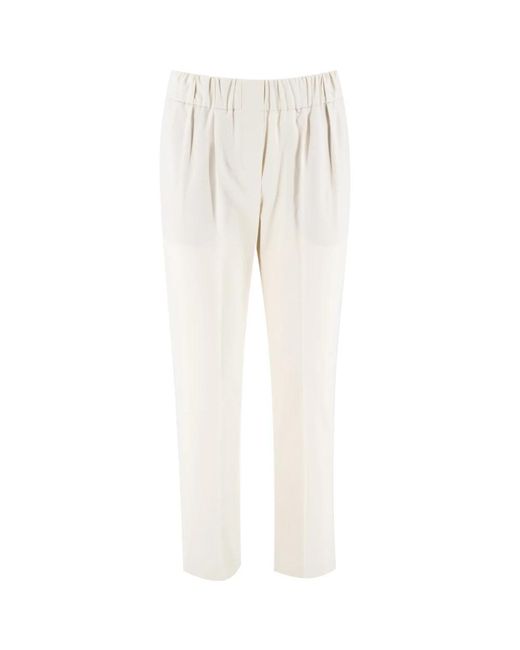 Brunello Cucinelli Natural Tapered Trousers