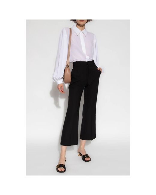 Chloé Cropped Trousers in het Black