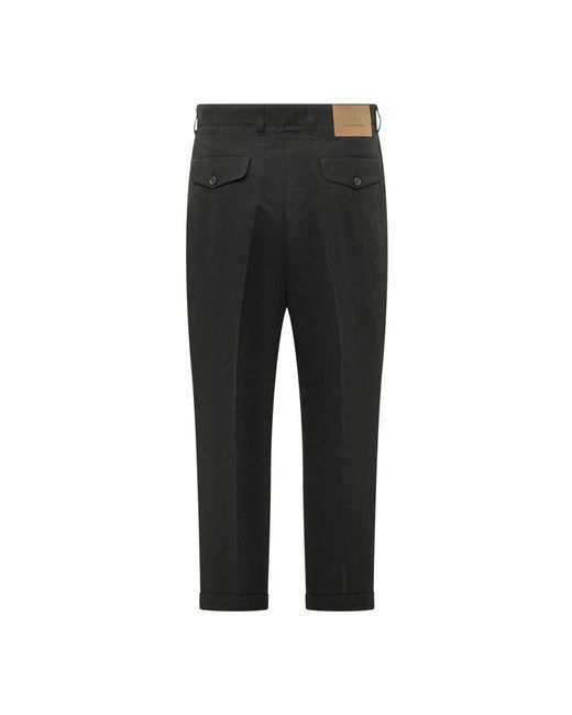 AMI Black Cropped Trousers for men