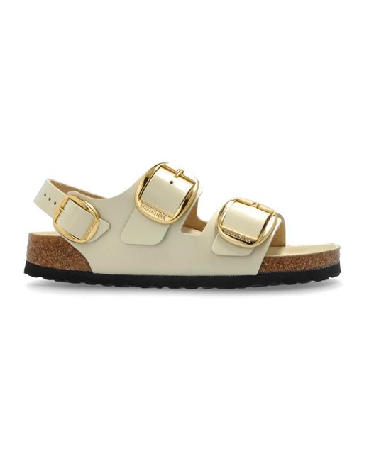 Birkenstock White Flat Sandals
