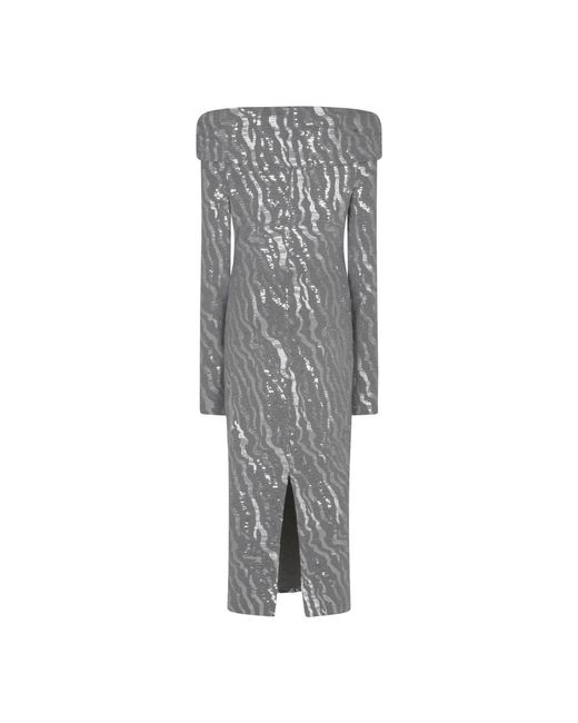 ROTATE BIRGER CHRISTENSEN Gray Party Dresses