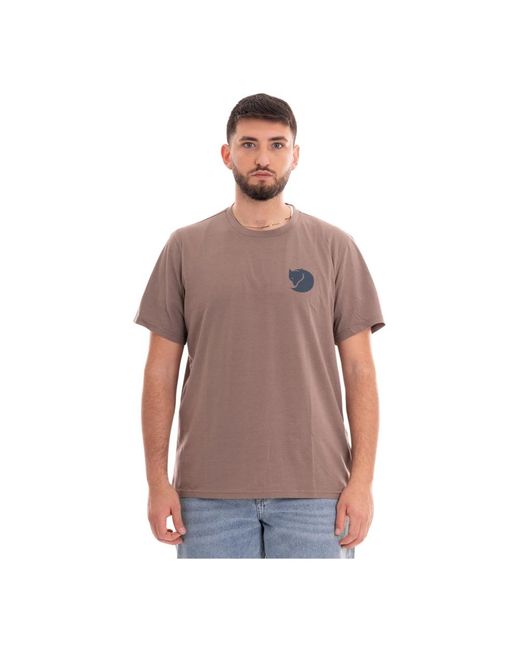 T-shirt passeggiata con la natura uomo di Fjallraven in Brown da Uomo
