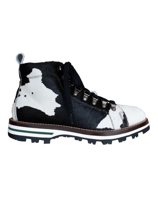 Monpiz Black Lace-Up Boots