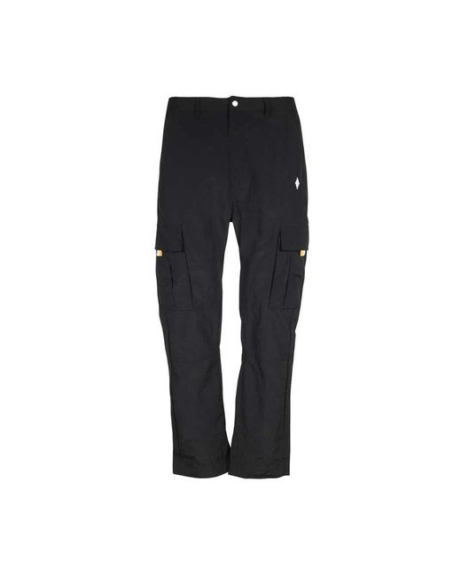 Marcelo Burlon Black Straight Trousers for men