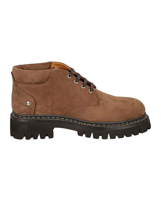 DSquared² Brown Lace-Up Boots for men