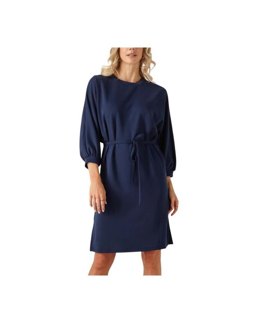 Minus Kleedjes ,Blauw ,Wol Nira Short Jurk Voor Vrouwen in het Blue