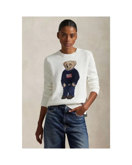 Polo Ralph Lauren White Round-Neck Knitwear