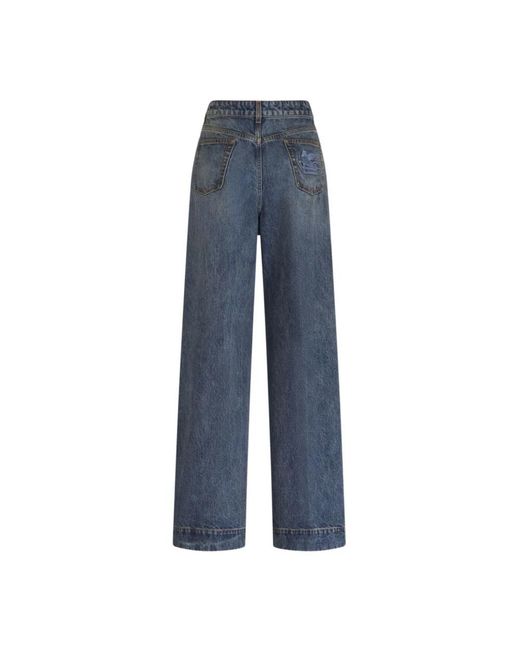 Etro Blue Wide Jeans