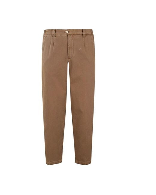 BRIGLIA Flache Bauchhose Aus Twill-Baumwolle in Brown für Herren