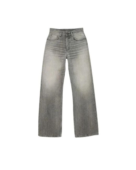 Acne Gray Wide Jeans