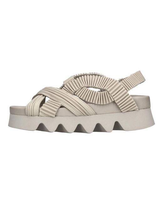 Patrizia Bonfanti Gray Flat Sandals