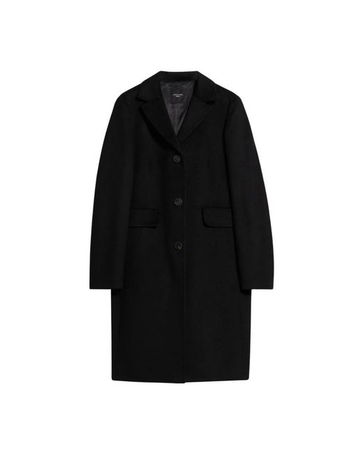 Weekend by Maxmara Black Single-Breasted Coats