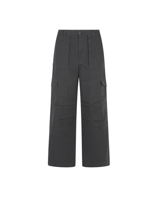 Acne Gray Wide Trousers for men