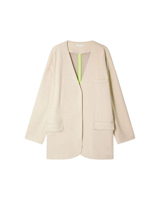 Mes Demoiselles Oversized polyester seidenjacke in Natural für Herren