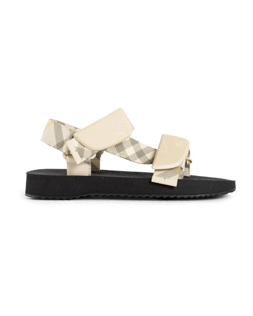 Burberry Natural Flat Sandals