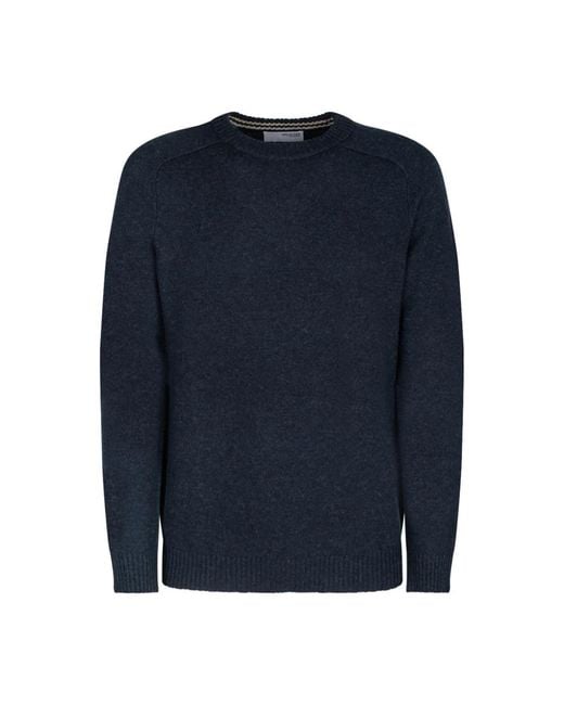 SELECTED Blue Round-Neck Knitwear for men