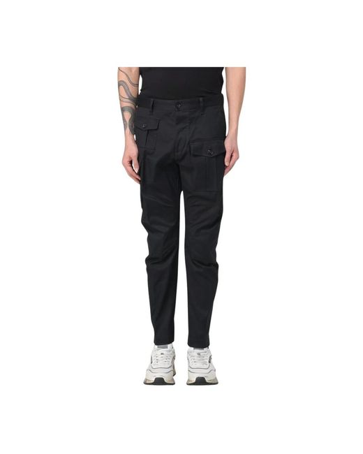 Slim-Fit Trousers di DSquared² in Black da Uomo