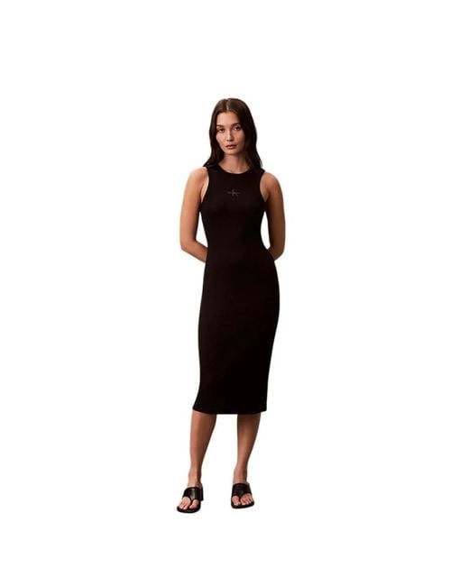 Calvin Klein Black Midi Dresses