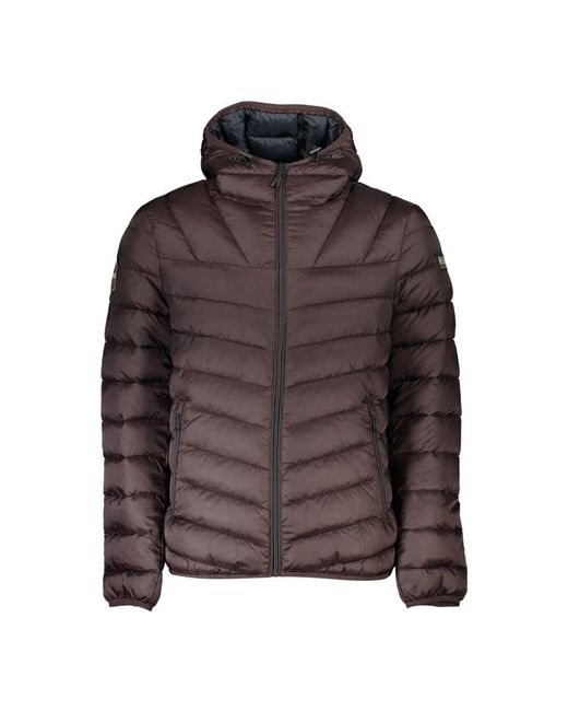 Napapijri Braune kapuzenjacke mit taschen in Brown für Herren