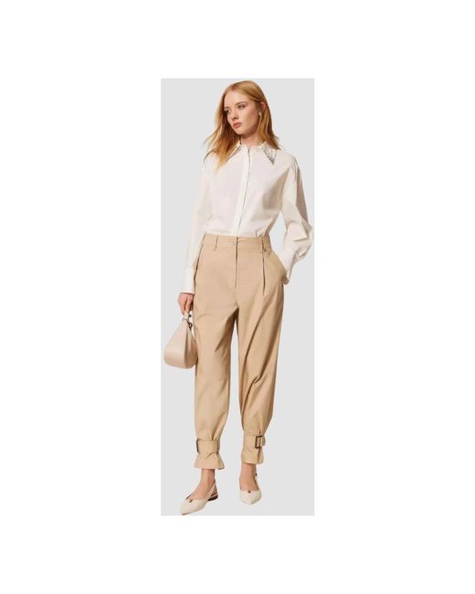 Twinset Natural Tapered Trousers