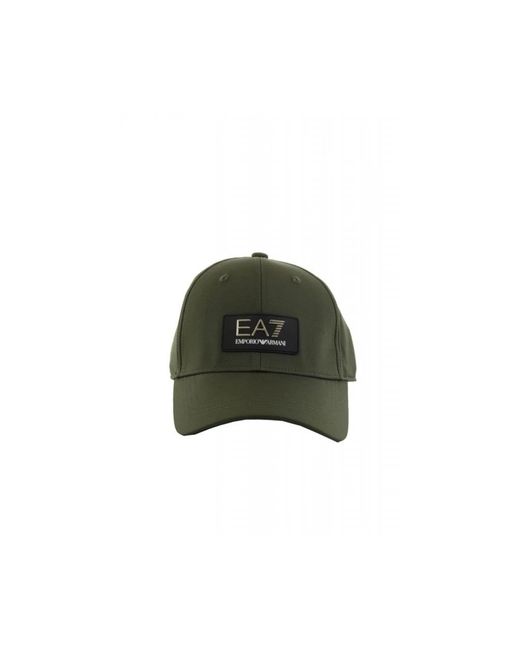 EA7 Accessoires ,Groen ,Katoen Logo Cap in het Green
