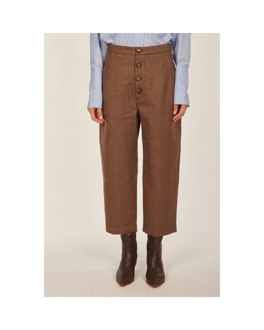 Jejia Brown Cropped Trousers