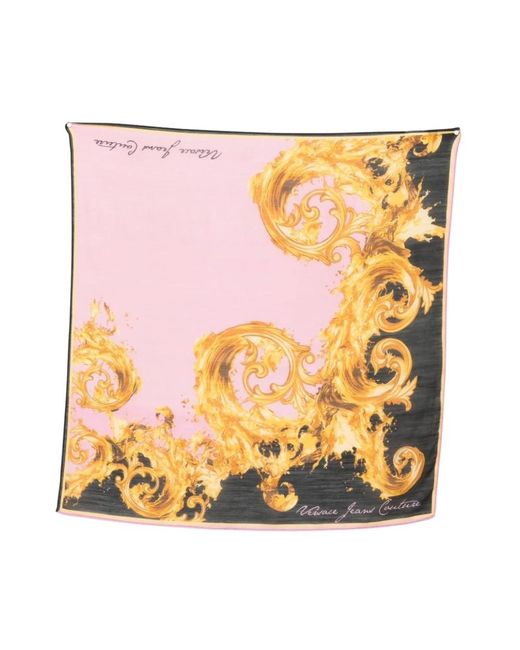 Versace Jeans Couture Metallic Silk Scarves