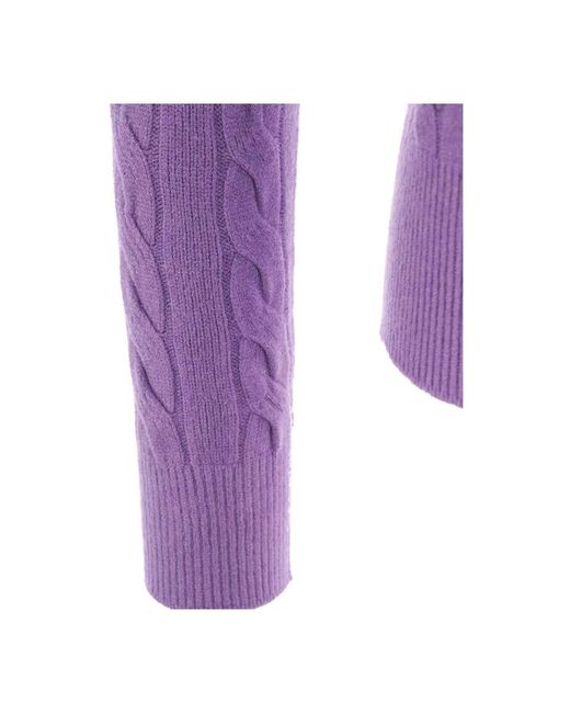 Knitwear > round-neck knitwear Kaos en coloris Purple