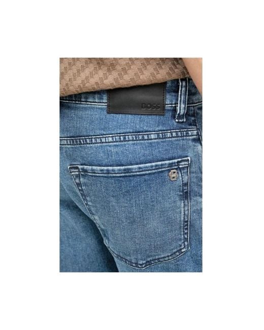 Boss Blue Denim Shorts for men