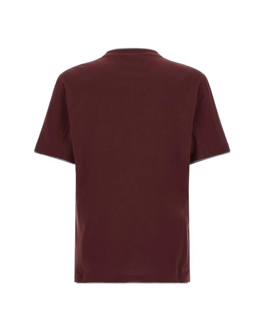 Brunello Cucinelli Red T-Shirts for men