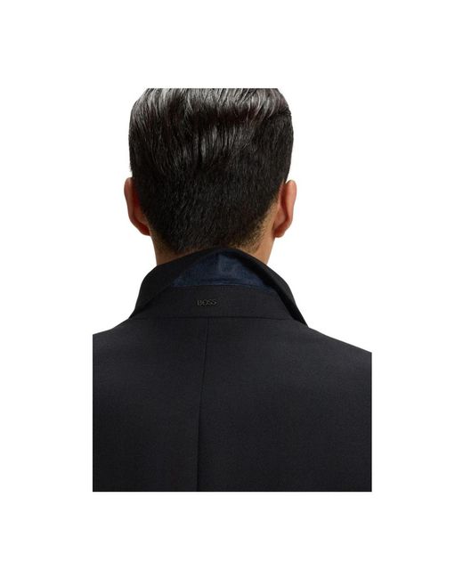 HUGO Blue Single-Breasted Coats for men