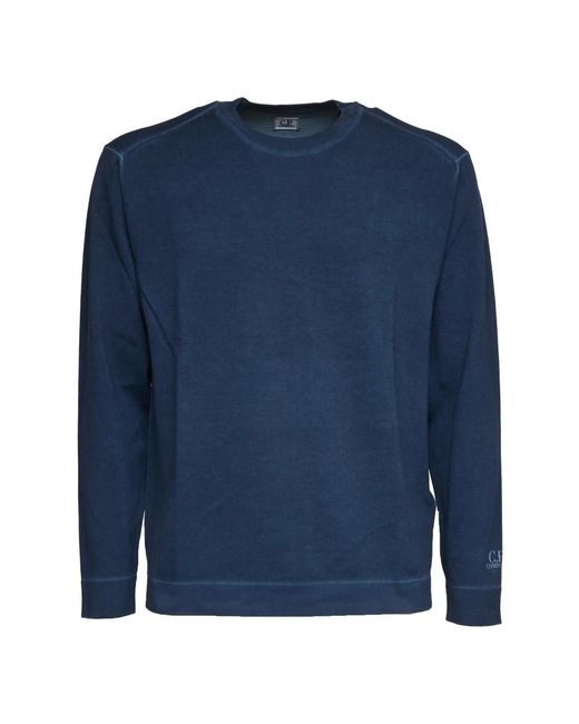 C P Company Blue Round-Neck Knitwear for men