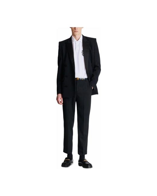 Balmain Poloshirt Aus Baumwoe Mit Écusson-Print in White für Herren