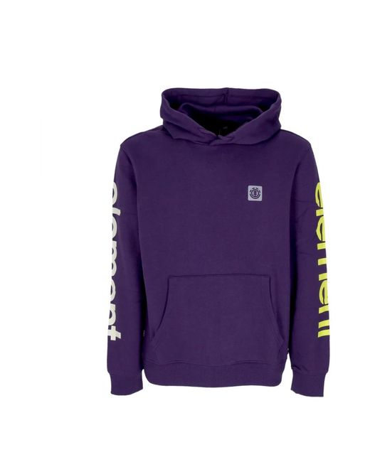 Element Hoodies & Sweatvesten ,Paars ,Katoen Verstelbare Hoodie Joint 2.0 Grape in het Purple voor heren