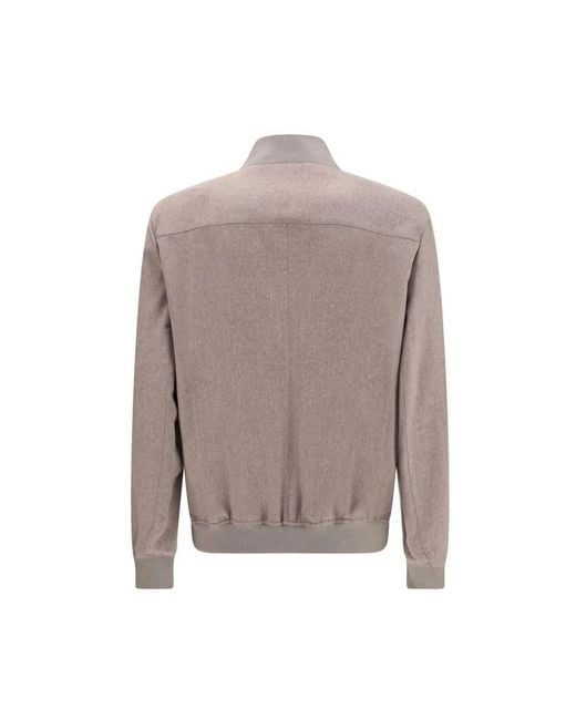 Brunello Cucinelli Brown Bomber Jackets for men